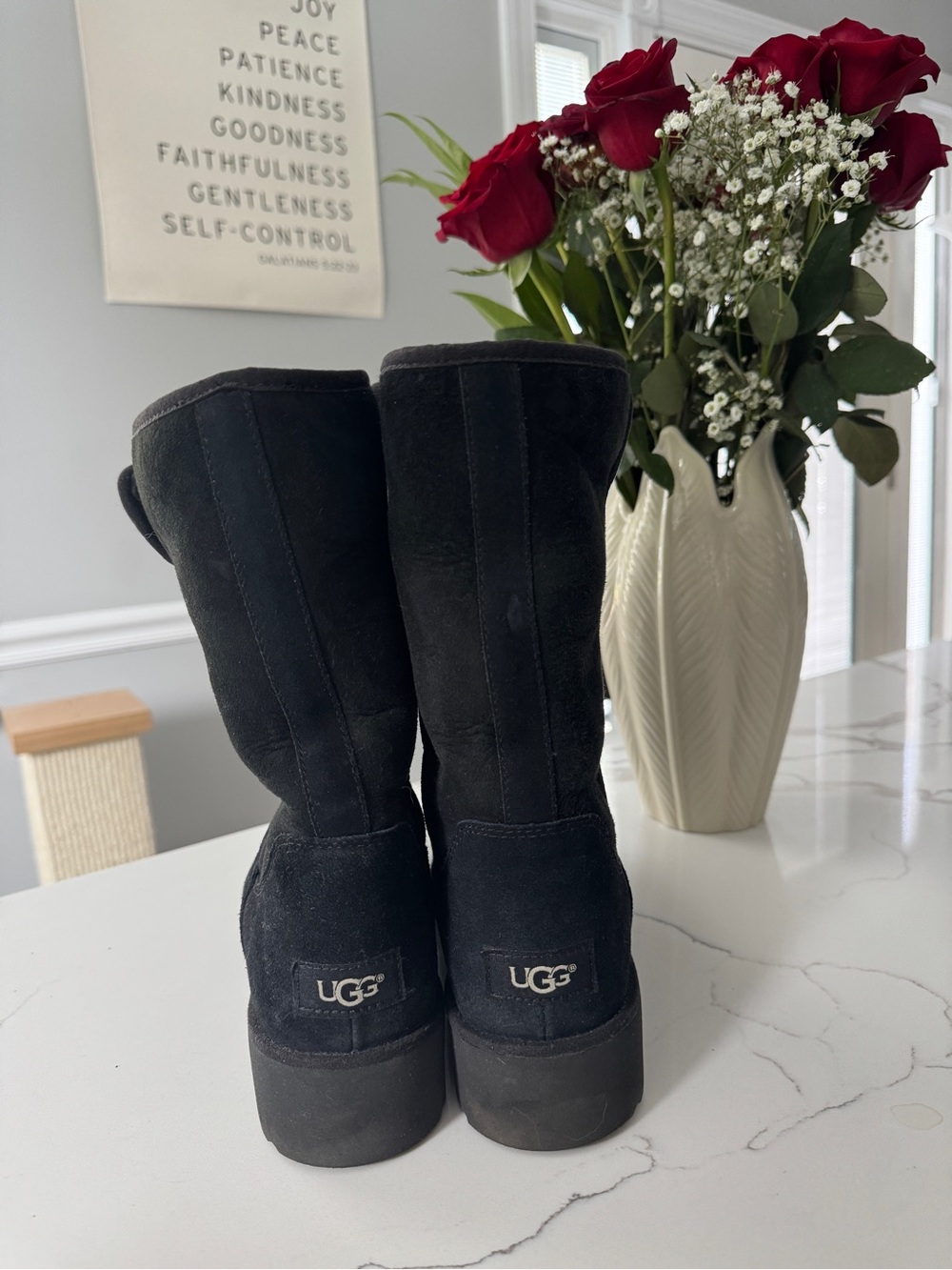 UGG Amie Black Suede Tall Classic Boots